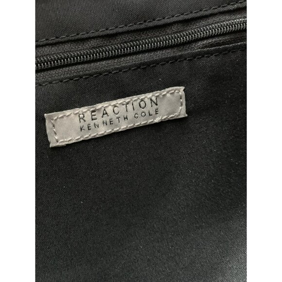 Kenneth Cole Reaction Stripe Tote Bag Black/White PVC Spacious Interior NWT - Picture 6 of 8